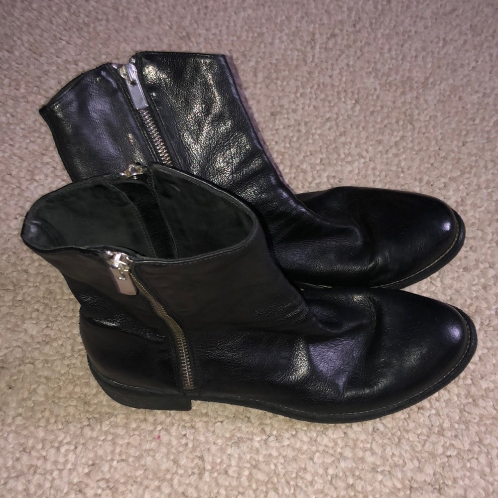 Officine Creative Black Leather Boots
